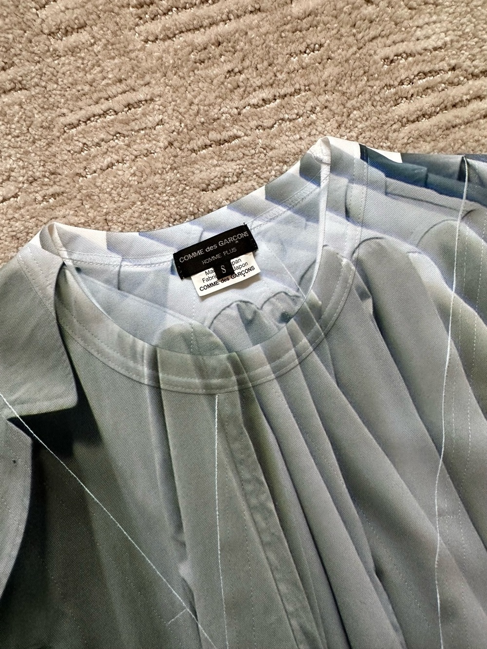 Men's Dry Cleaner Trompe L'oeil Jersey T-Shirt COMME DES GARCONS HOMME PLUS - Picture 2 of 8